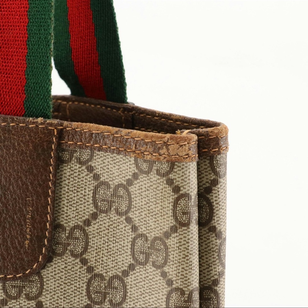 Gucci Cream and Brown Monogram Tote - Picture 10 of 10